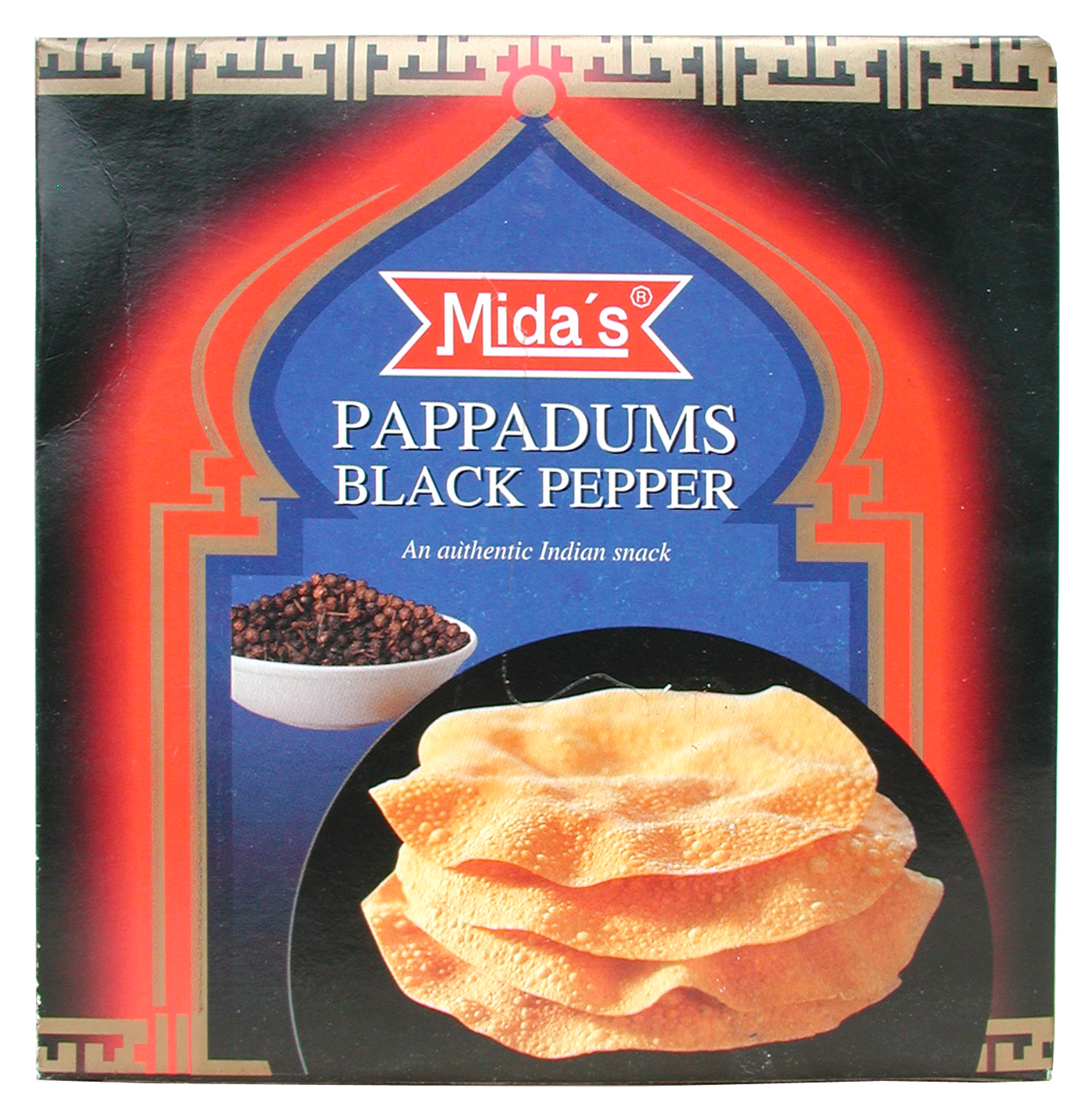 Pappadums, mit schwarzem Pfeffer, 110 g
