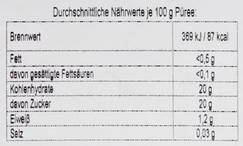 Sauerkirsch - Frucht-Püree, 1000 g