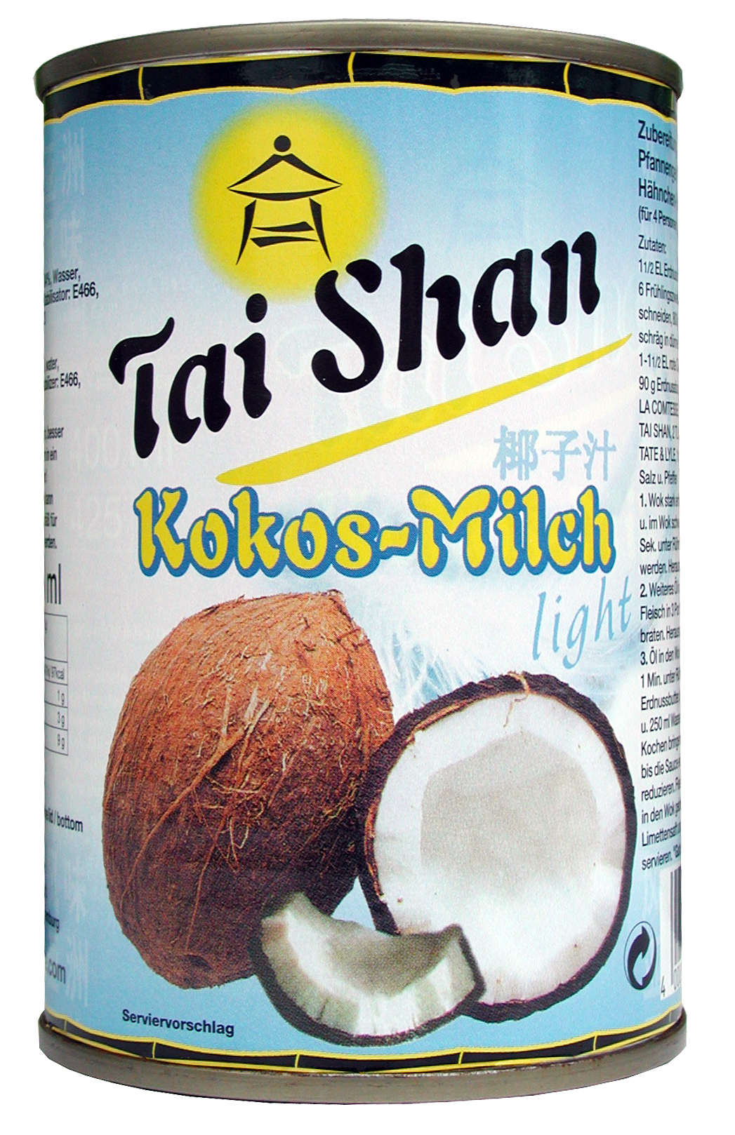 Kokosnuss-Milch, fettreduziert, 8-10% Fett, 400 ml