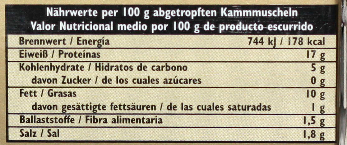 Zamburinas, bunte Kammmuschel, 115 g