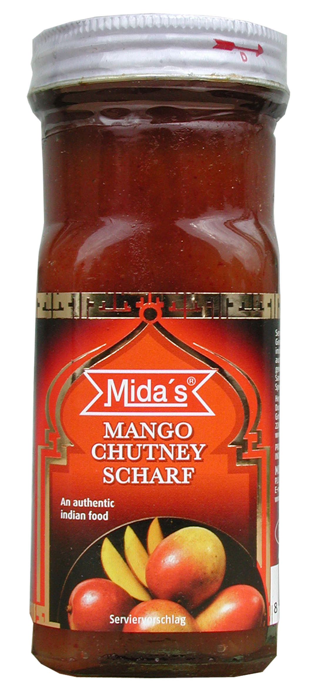 Mango Chutney, hot sliced (pikant), 200 g