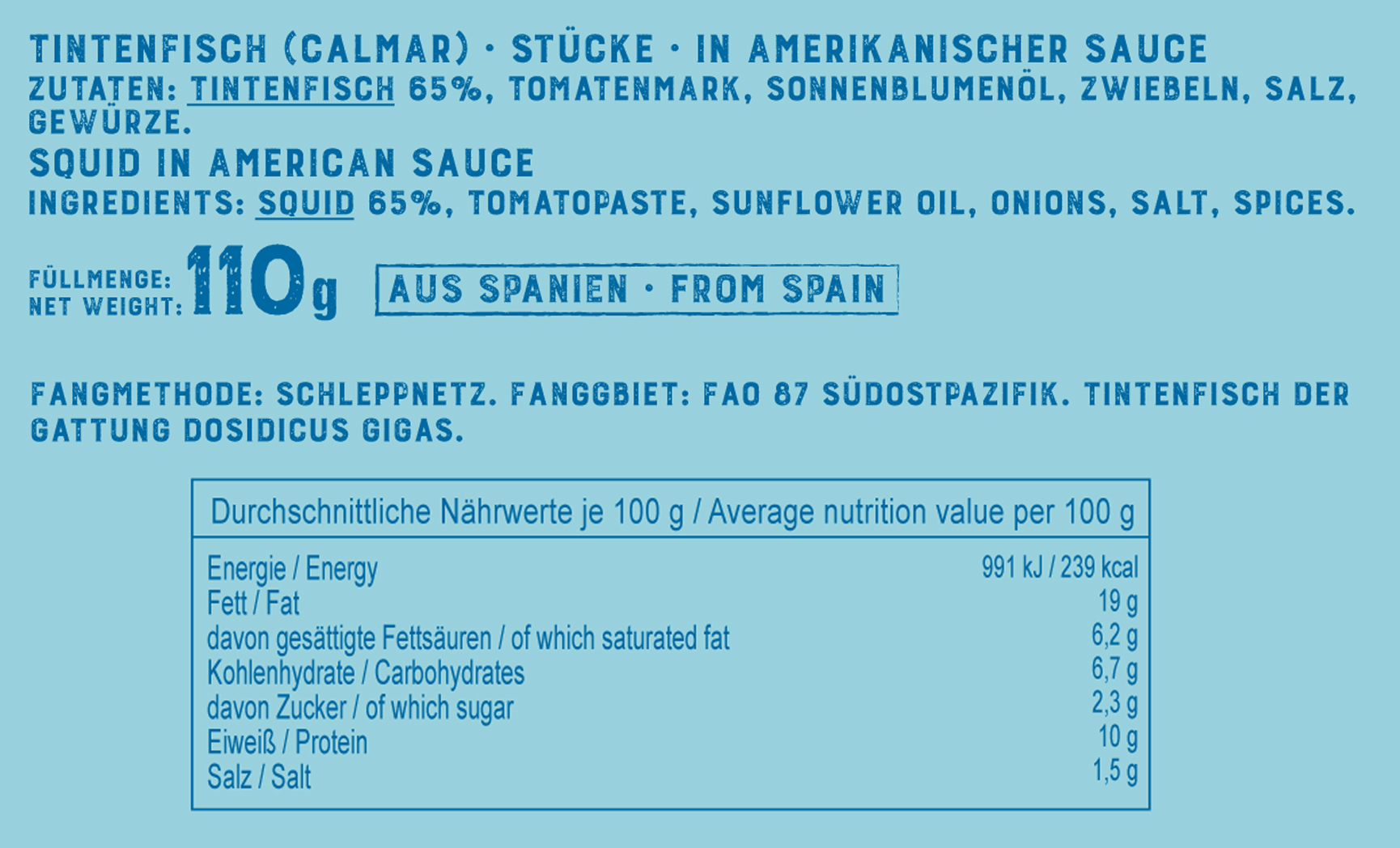 Calmar in amerikanischer Sauce, 110 g