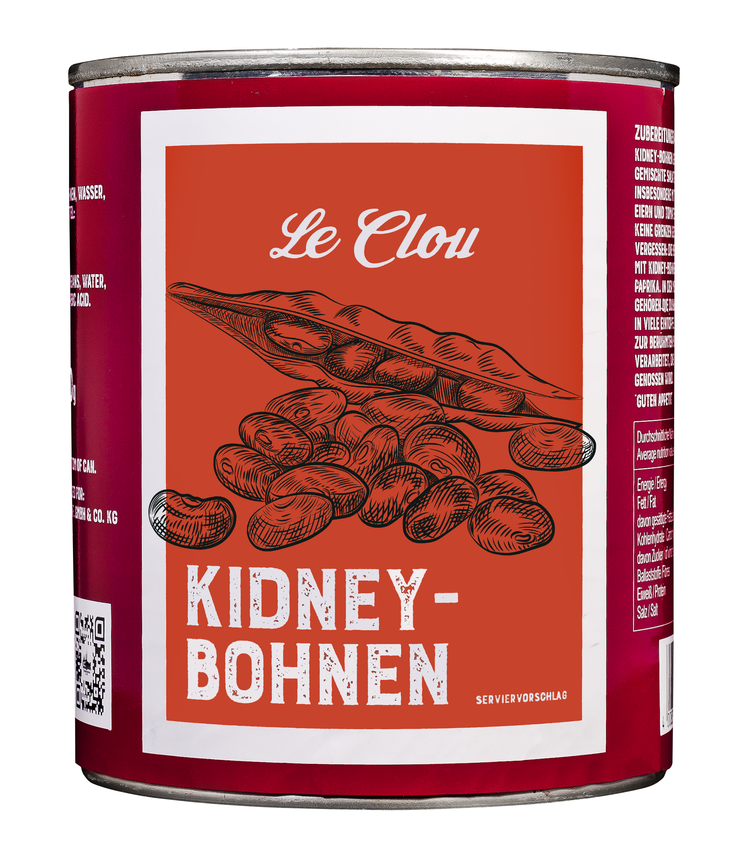 Kidney-Bohnen rot und zart, 800 g