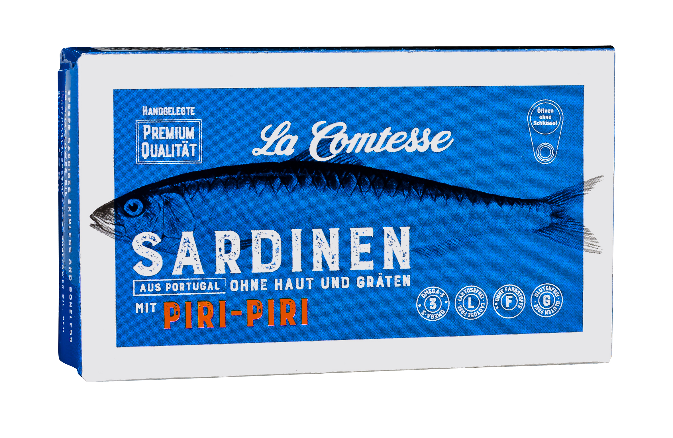 Sardinen mit Piri Piri ohne Haut und ohne Gräten mit Piri Piri, 125 g