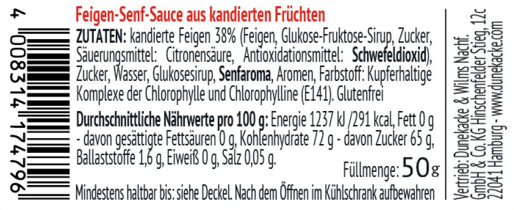 Feigen-Senf-Sauce, Thekenaufsteller 36 x 50 g
