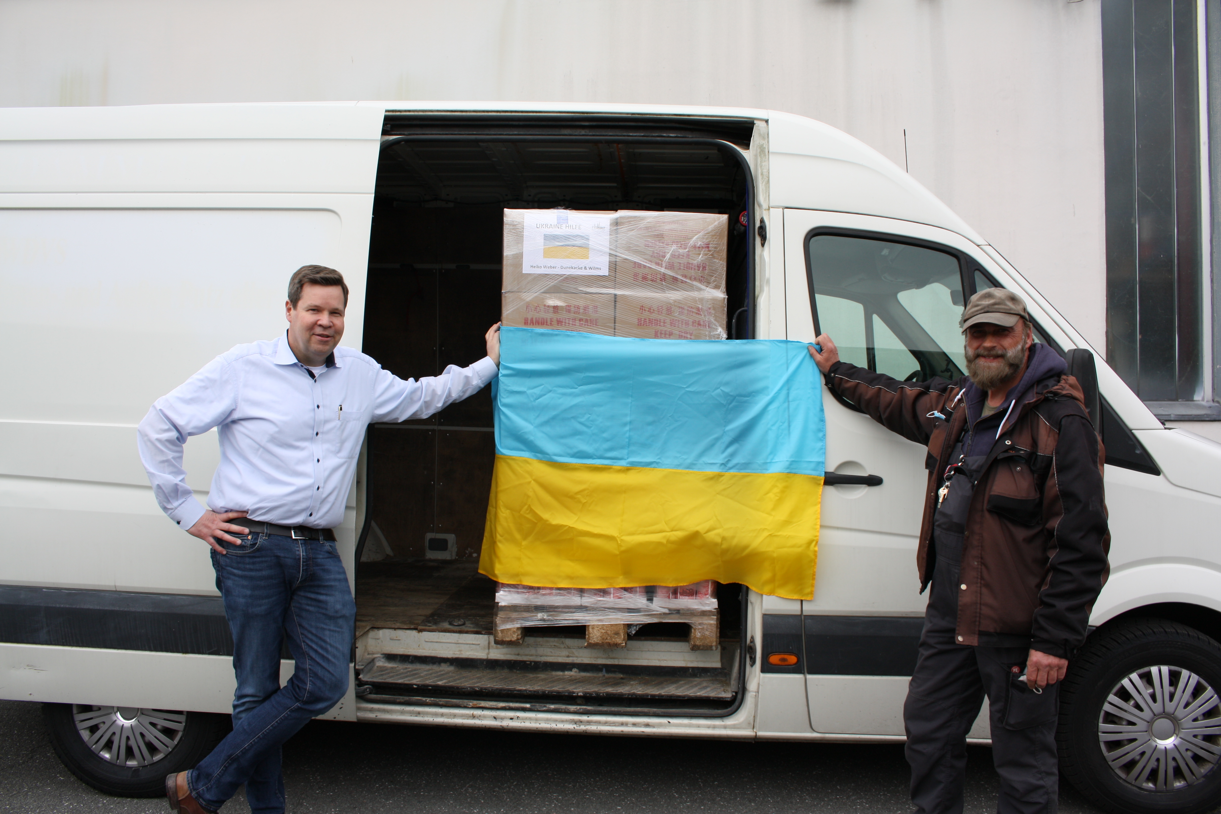 Humanitäre Hilfe für die Ukraine - Vorbereitung und Abfahrt